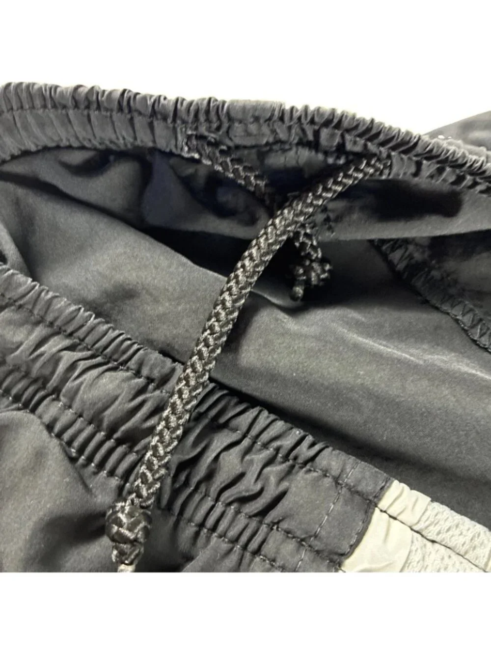Vintage 90s Nike White Tag Windbreaker Track Pant Men's Size L Black Grey Stripe